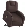 Silla de masaje reclinable de pie de tela marrón oscuro de , Sillones - Ref: Foro24-3204385, Precio: 302,97 €, Descuento: %