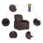 Silla de masaje reclinable de pie de tela marrón oscuro de , Sillones - Ref: Foro24-3204385, Precio: 302,97 €, Descuento: %