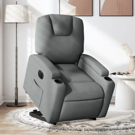 Sillón eléctrico reclinable elevable de tela gris oscuro de , Sillones - Ref: Foro24-3204393, Precio: 343,59 €, Descuento: %