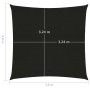 Segelmarkise HDPE schwarz 160 g/m² 3,6x3,6 m von vidaXL, Sonnenschirme - Ref: Foro24-311715, Preis: 43,45 €, Rabatt: %