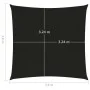 Toldo de vela HDPE negro 160 g/m² 3,6x3,6 m de vidaXL, Sombrillas - Ref: Foro24-311715, Precio: 42,62 €, Descuento: %