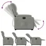 Light gray microfiber fabric electric reclining lift chair by , Armchairs - Ref: Foro24-3204944, Price: 348,92 €, Discount: %