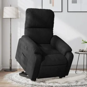 Sillón eléctrico reclinable elevable tela microfibra negro de , Sillones - Ref: Foro24-3204946, Precio: 334,23 €, Descuento: %