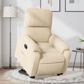 Reclining and lift chair in cream microfiber fabric. by , Armchairs - Ref: Foro24-3204933, Price: 286,18 €, Discount: %