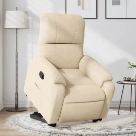 Verstellbarer Aufstehsessel aus Mikrofasergewebe in Cremefarbe. von , Sessel - Ref: Foro24-3204933, Preis: 300,20 €, Rabatt: %