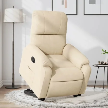 Reclining and lift chair in cream microfiber fabric. by , Armchairs - Ref: Foro24-3204933, Price: 300,20 €, Discount: %