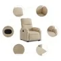 Verstellbarer Aufstehsessel aus Mikrofasergewebe in Cremefarbe. von , Sessel - Ref: Foro24-3204933, Preis: 300,20 €, Rabatt: %