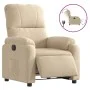 Sillón reclinable eléctrico tela de microfibra color crema de , Sillones - Ref: Foro24-3204919, Precio: 267,25 €, Descuento: %