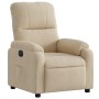 Electric reclining armchair in cream microfiber fabric by , Armchairs - Ref: Foro24-3204919, Price: 261,98 €, Discount: %