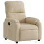 Sillón reclinable eléctrico tela de microfibra color crema de , Sillones - Ref: Foro24-3204919, Precio: 267,25 €, Descuento: %