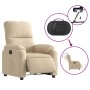Electric reclining armchair in cream microfiber fabric by , Armchairs - Ref: Foro24-3204919, Price: 261,98 €, Discount: %