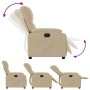 Electric reclining armchair in cream microfiber fabric by , Armchairs - Ref: Foro24-3204919, Price: 261,98 €, Discount: %