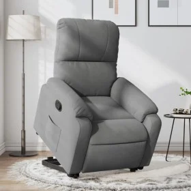 Dunkelgraues, verstellbares und aufklappbares Mikrofasersofa von , Sessel - Ref: Foro24-3204931, Preis: 310,76 €, Rabatt: %