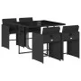5-piece garden furniture set with black synthetic rattan cushions by , Garden sets - Ref: Foro24-3211075, Price: 300,32 €, Di...