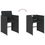Gartenmöbel-Set, 5-teilig, mit schwarzen Polstern aus synthetischem Rattan von , Gartensets - Ref: Foro24-3211075, Preis: 262...