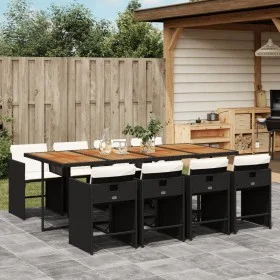 9-piece garden dining set with black synthetic rattan cushions by , Garden sets - Ref: Foro24-3211107, Price: 760,40 €, Disco...