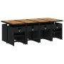 Set de comedor de jardín 9 pzas y cojines ratán sintético negro de , Conjuntos de jardín - Ref: Foro24-3211107, Precio: 760,2...