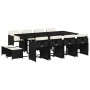 Garden dining set with 13-piece black synthetic rattan cushions by , Garden sets - Ref: Foro24-3211158, Price: 595,01 €, Disc...