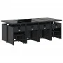 Set comedor de jardín con cojines 13 pzas ratán sintético negro de , Conjuntos de jardín - Ref: Foro24-3211158, Precio: 739,0...