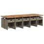 Set de comedor de jardín 11 pzas y cojines ratán sintético gris de , Conjuntos de jardín - Ref: Foro24-3211118, Precio: 896,6...