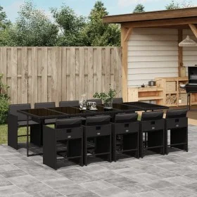 11-piece garden dining set with black synthetic rattan cushions by , Garden sets - Ref: Foro24-3211111, Price: 788,81 €, Disc...