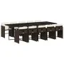 Garden dining set 11 pieces with brown synthetic rattan cushions by , Garden sets - Ref: Foro24-3211113, Price: 800,42 €, Dis...