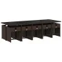 Garten-Essgruppe 11-teilig mit braunen Kunststoff-Rattan-Kissen. von , Gartensets - Ref: Foro24-3211113, Preis: 800,98 €, Rab...