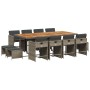 Set comedor de jardín con cojines 13 pzas ratán sintético gris de , Conjuntos de jardín - Ref: Foro24-3211166, Precio: 729,25...