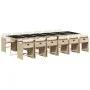 Garden dining set with 13-piece synthetic rattan beige cushions. by , Garden sets - Ref: Foro24-3211126, Price: 947,25 €, Dis...