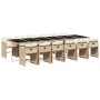 Set comedor de jardín con cojines 13 pzas ratán sintético beige de , Conjuntos de jardín - Ref: Foro24-3211126, Precio: 829,4...