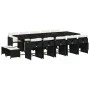 Garden dining set with 15-piece black synthetic rattan cushions. by , Garden sets - Ref: Foro24-3211170, Price: 870,05 €, Dis...