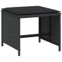 Garden stools with cushions 4 pcs black PE rattan 41x41x36cm by , Outdoor ottomans - Ref: Foro24-365042, Price: 99,84 €, Disc...