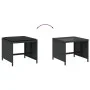 Garden stools with cushions 4 pcs black PE rattan 41x41x36cm by , Outdoor ottomans - Ref: Foro24-365042, Price: 98,13 €, Disc...