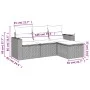 Garden sofa set 4 pieces with gray synthetic rattan cushions by , Garden sets - Ref: Foro24-3218862, Price: 265,40 €, Discoun...