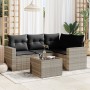 Gartensofa-Set und Kissen, 5-teilig, aus hellem grauem Kunst-Rattan. von , Gartensets - Ref: Foro24-3218912, Preis: 346,47 €,...