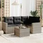 Set de sofás jardín y cojines 5 pzas ratán sintético gris claro de , Conjuntos de jardín - Ref: Foro24-3218912, Precio: 353,5...