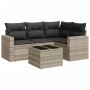 Gartensofa-Set und Kissen, 5-teilig, aus hellem grauem Kunst-Rattan. von , Gartensets - Ref: Foro24-3218912, Preis: 346,47 €,...