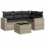 Set of garden sofas and cushions 5 pieces light gray synthetic rattan by , Garden sets - Ref: Foro24-3218912, Price: 353,53 €...
