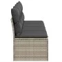 Gartensofa mit Kissen, 4 Plätze, helles graues Kunststoffrattan von , Outdoor-Sofas - Ref: Foro24-366178, Preis: 247,83 €, Ra...