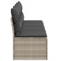 Gartensofa mit Kissen, 4 Plätze, helles graues Kunststoffrattan von , Outdoor-Sofas - Ref: Foro24-366178, Preis: 238,42 €, Ra...