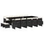 Garden dining set with 15-piece black synthetic rattan cushions. by , Garden sets - Ref: Foro24-3210630, Price: 872,46 €, Dis...