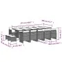 Garden dining set with 15-piece black synthetic rattan cushions. by , Garden sets - Ref: Foro24-3210630, Price: 986,94 €, Dis...