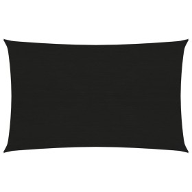 Toldo de vela HDPE negro 160 g/m² 2x4 m