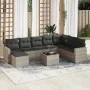 Garden furniture set 9 pieces and light gray synthetic rattan cushions by , Garden sets - Ref: Foro24-3219362, Price: 597,14 ...