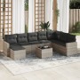 Gartenmöbel-Set 9-teilig mit Kissen aus hellem grauem Kunst-Rattan. von , Gartensets - Ref: Foro24-3219362, Preis: 584,50 €, ...