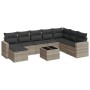 Gartenmöbel-Set 9-teilig mit Kissen aus hellem grauem Kunst-Rattan. von , Gartensets - Ref: Foro24-3219362, Preis: 584,50 €, ...