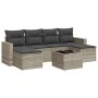 7-piece garden sofa set with light gray PE rattan cushions by , Garden sets - Ref: Foro24-3219322, Price: 420,35 €, Discount: %