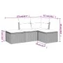 Gartensofagarnitur 4-teilig mit grauen Polstern aus synthetischem Rattan. von , Gartensets - Ref: Foro24-3217482, Preis: 246,...