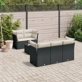 6-piece garden sofa set with black synthetic rattan cushions by , Garden sets - Ref: Foro24-3249085, Price: 395,52 €, Discoun...