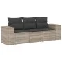 3-piece garden sofa set with gray synthetic rattan cushions by , Garden sets - Ref: Foro24-3254599, Price: 242,22 €, Discount: %